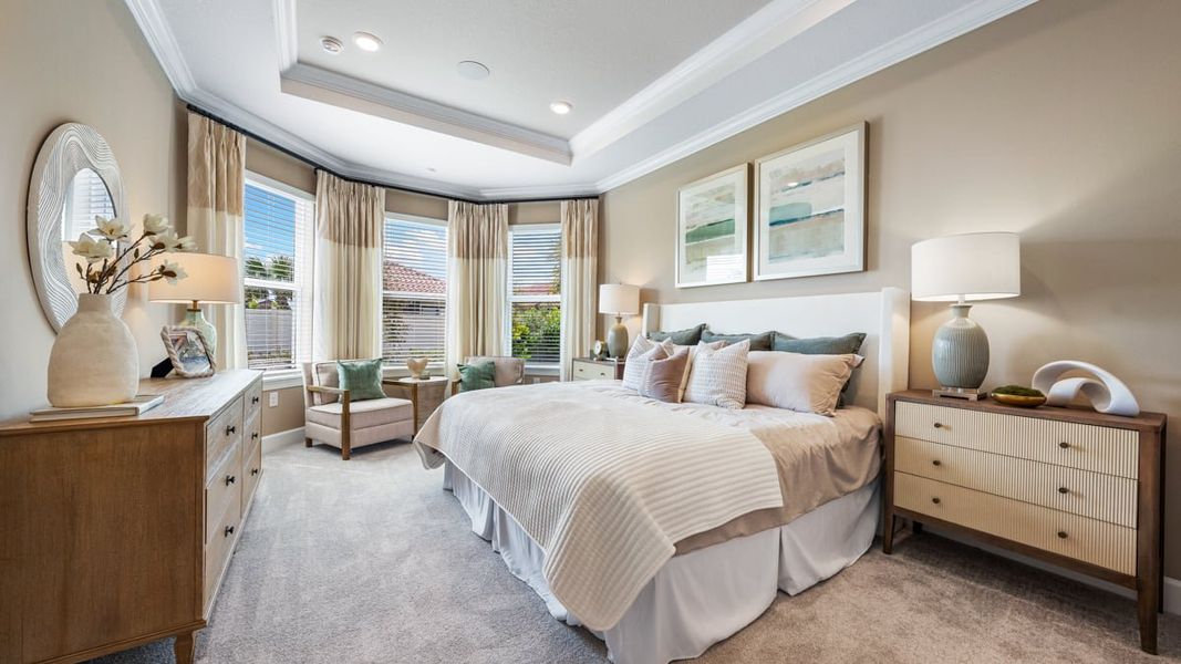 Furnished interior in a model home at Esplanade at Wiregrass Ranch in Wesley Chapel (Image 53).