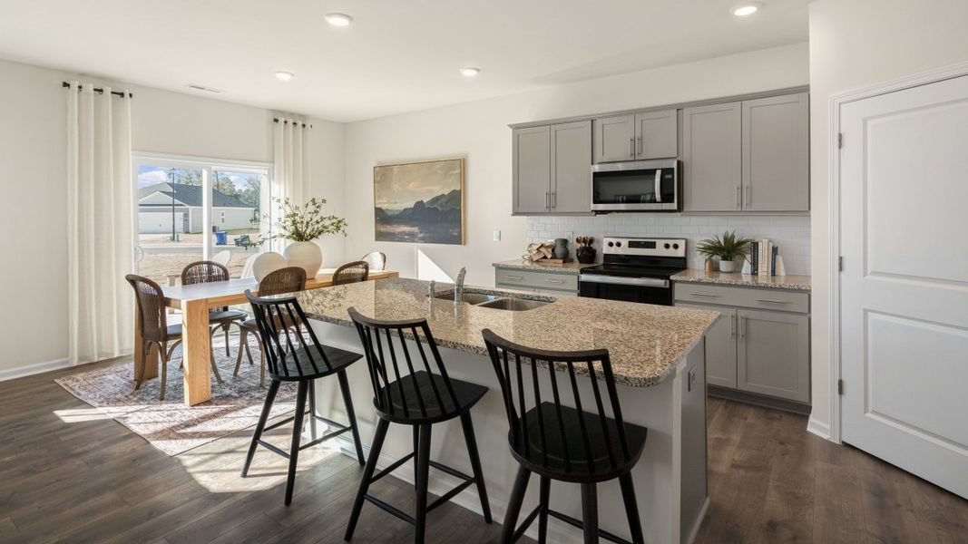 Furnished interior in a model home at The Estates at Edinborough in Gibsonville (Image 11).