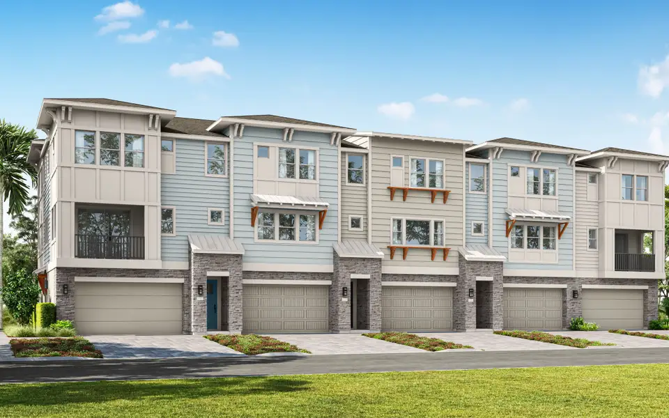 Front exterior of a home in the EvenTide community, located in New Smyrna Beach, FL (Image 4). Front exterior of a home in the EvenTide community, located in New Smyrna Beach, FL (Image 4).