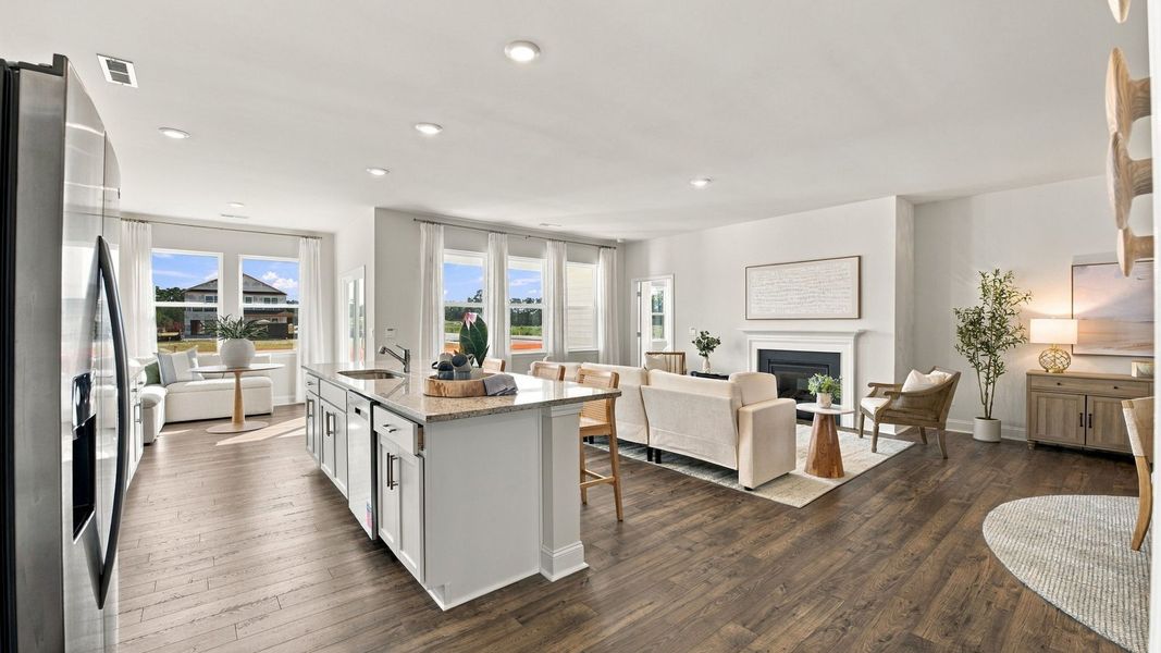 Furnished interior in a model home at West New Bern in New Bern (Image 5).
