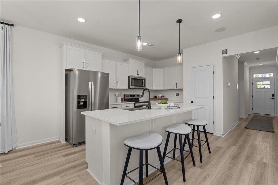 Furnished interior in a model home at Southbridge in Sumter (Image 25).