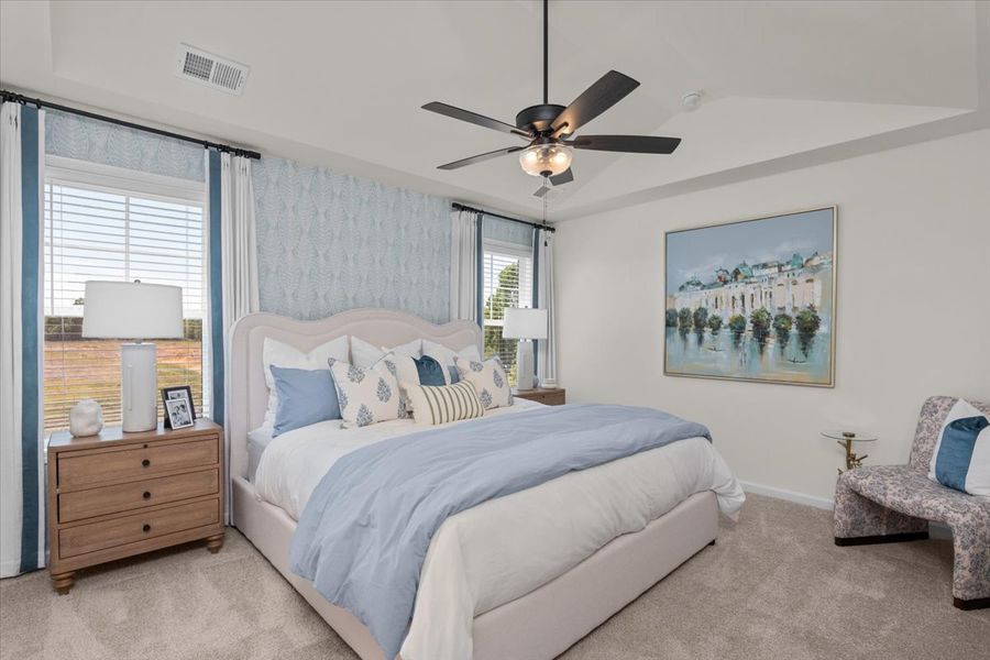 Furnished interior in a model home at Southbridge in Sumter (Image 29).