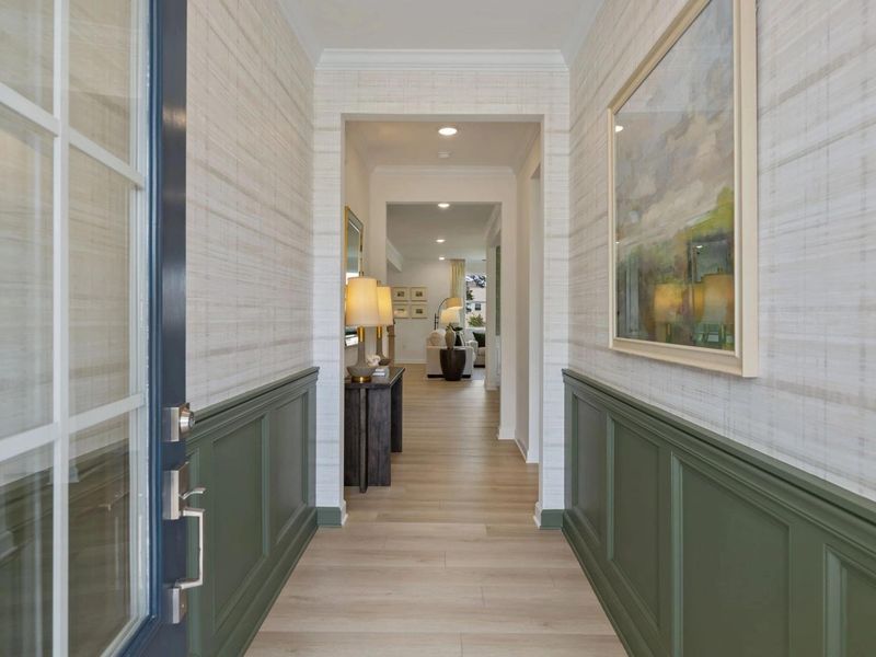 Furnished interior in a model home at Windgate in Mooresville (Image 13). Furnished interior in a model home at Windgate in Mooresville (Image 13).