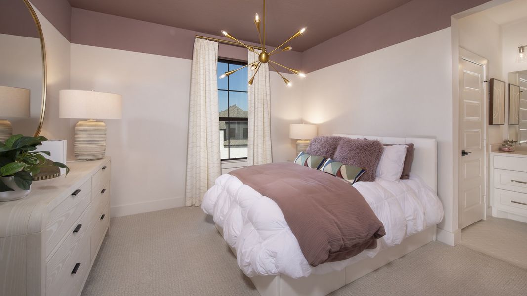 Furnished interior in a model home at Palmera Ridge 60' in Leander (Image 35).