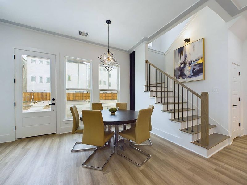 Furnished interior in a model home at Orange Spring Homes in Houston (Image 34).