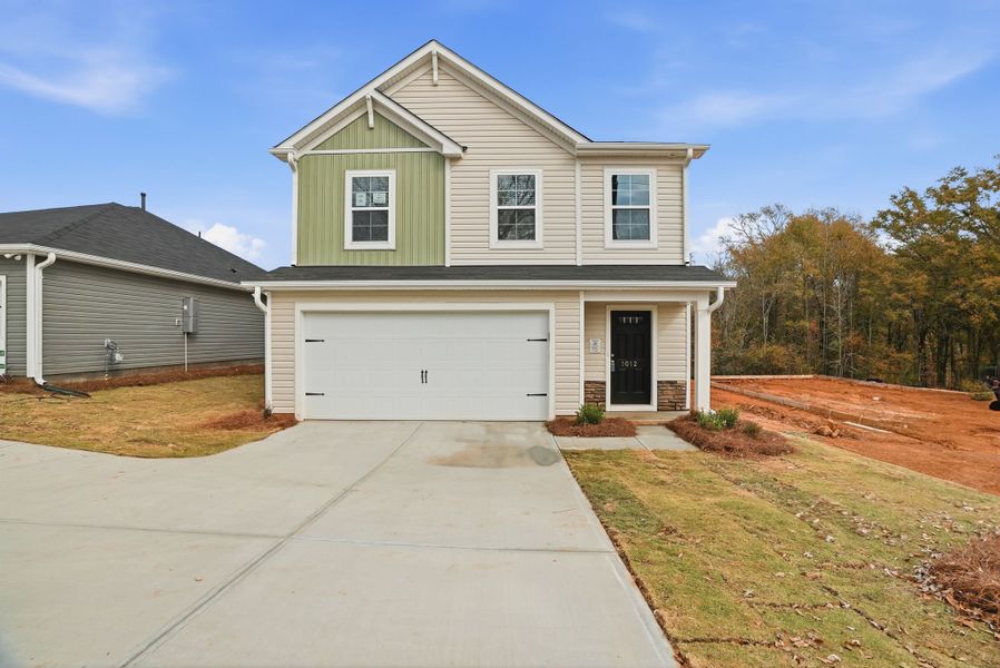 Front exterior of a home in the South Welcome community, located in Greenville, SC (Image 1).