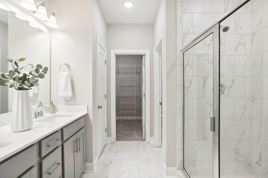 Furnished interior in a model home at Rourk Woods in Shallotte (Image 17).