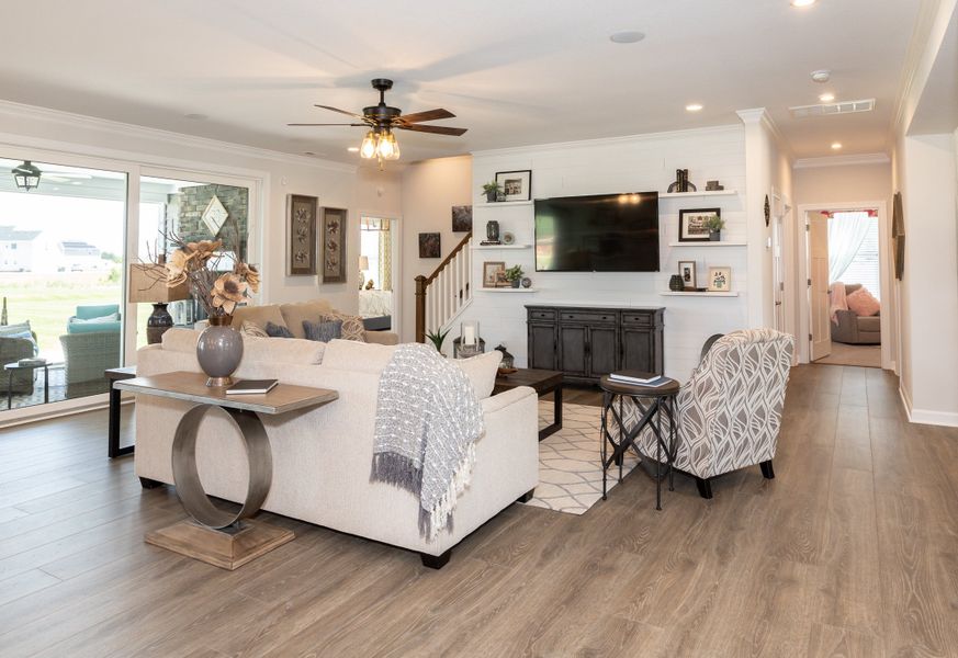 Furnished interior in a model home at The Gables in Moyock (Image 13).