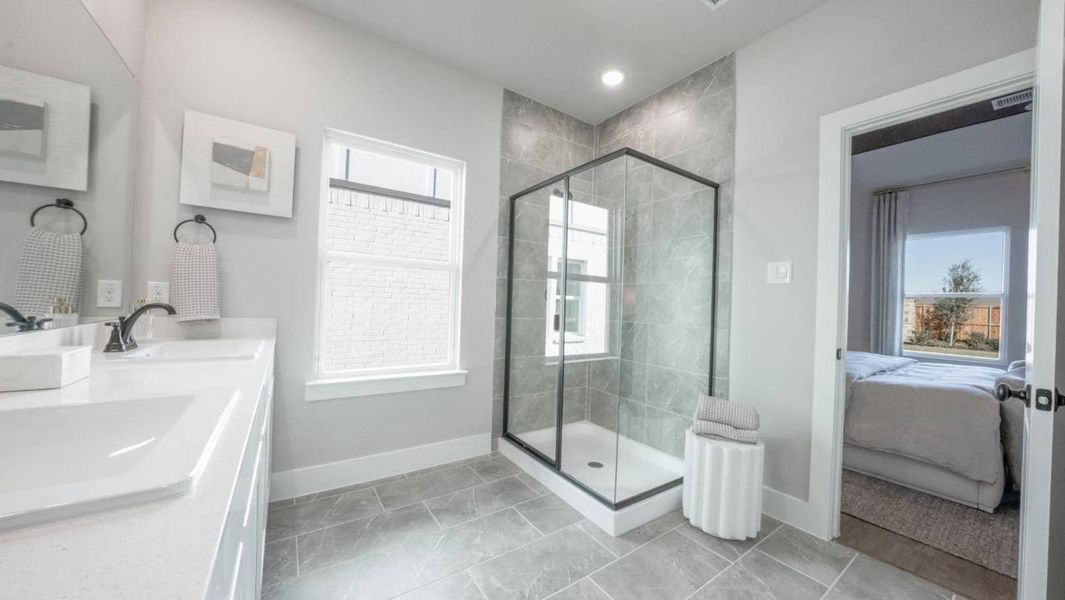 Furnished interior in a model home at The Meadows in Denton (Image 25).