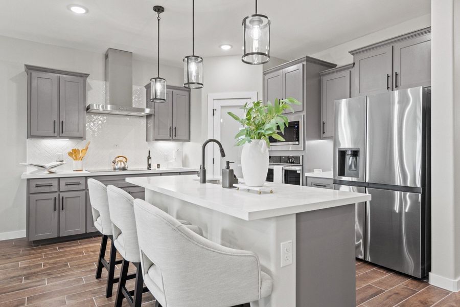 Furnished interior in a model home at The Heights at Riverbend II in Brownsville (Image 3).