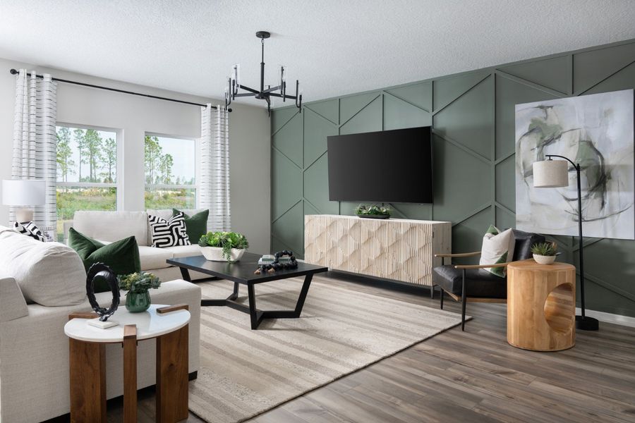 Furnished interior in a model home at Two Rivers in Zephyrhills (Image 3).