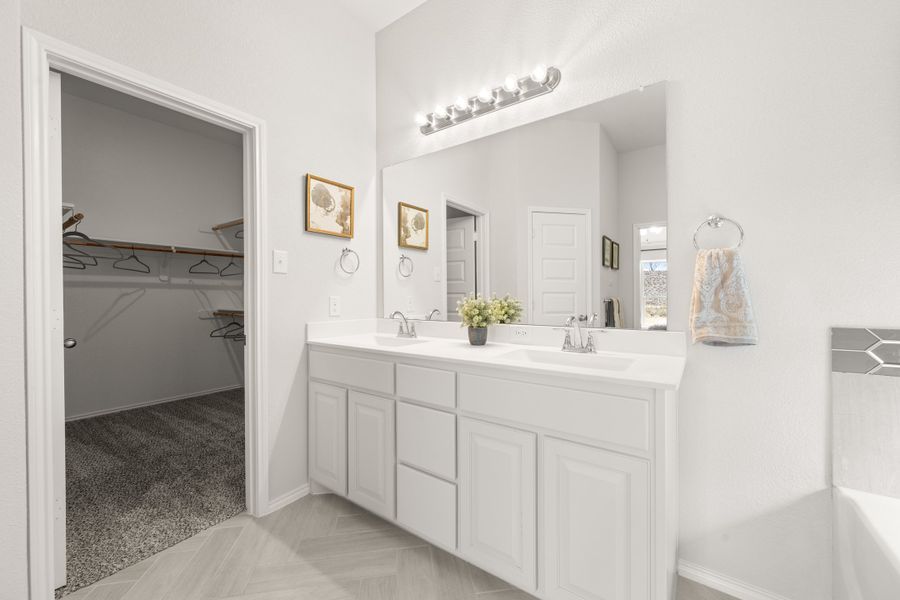 Furnished interior in a model home at Hulen Trails in Fort Worth (Image 15).