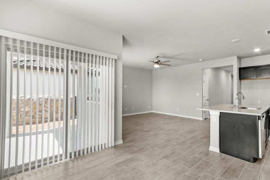 Furnished interior in a model home at Painted Desert in Horizon City (Image 24). Furnished interior in a model home at Painted Desert in Horizon City (Image 24).