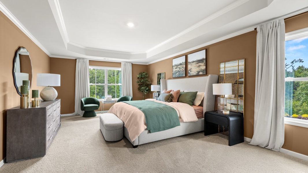 Furnished interior in a model home at Hamptons at Riverwood East in Dallas (Image 26).