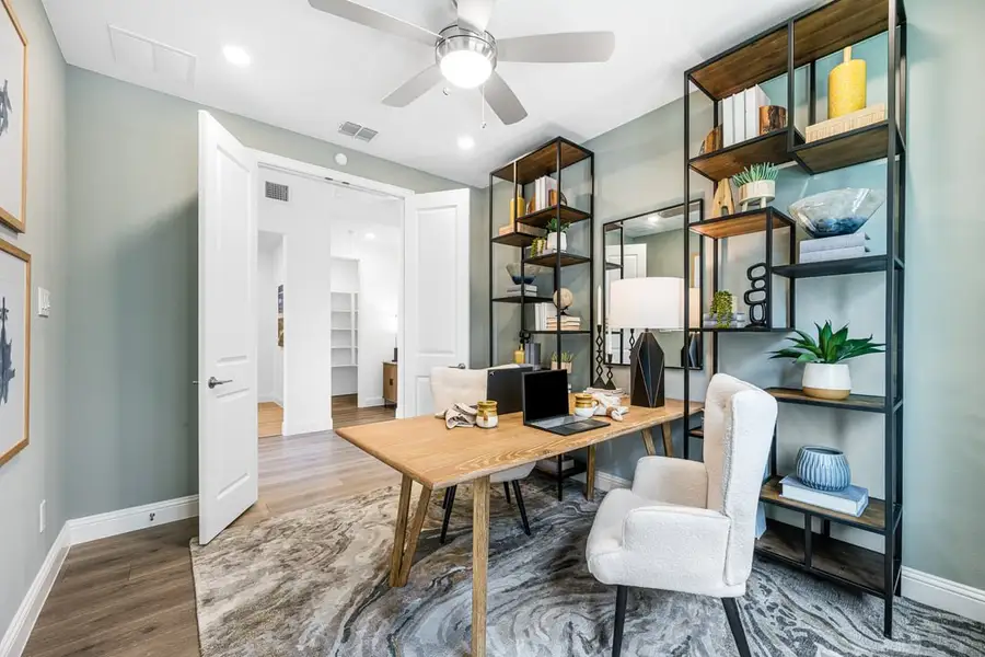 Furnished interior in a model home at South Oak 50s in Oak Point (Image 31). Furnished interior in a model home at South Oak 50s in Oak Point (Image 31).