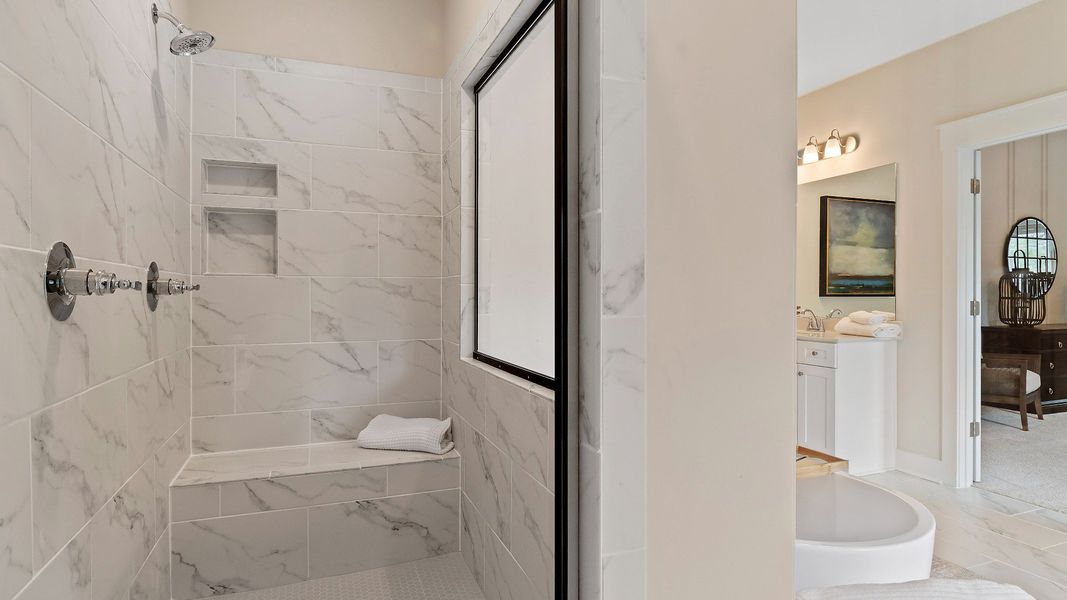 Furnished interior in a model home at Saddleridge in Senoia (Image 15).