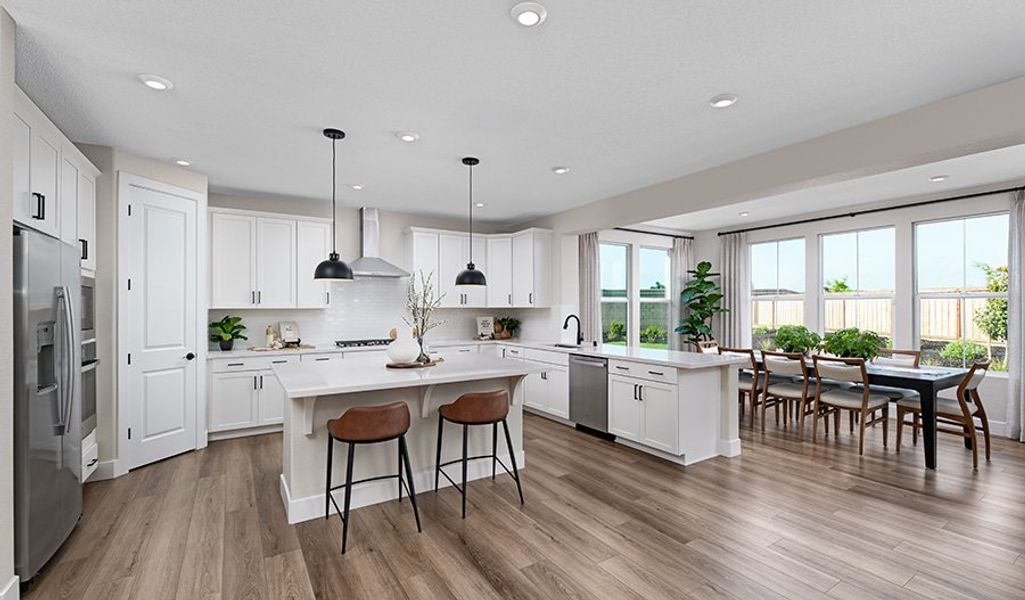 Furnished interior in a model home at Redstone at Sterling Ranch in Colorado Springs (Image 4).