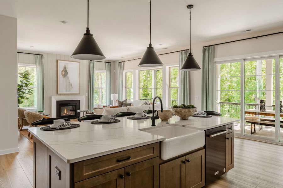 Furnished interior in a model home at Mayes Hall in Davidson (Image 45).
