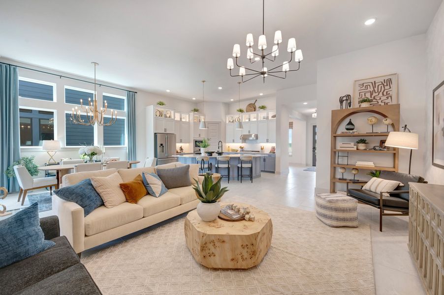 Furnished interior in a model home at Bridgeland Central: Emerald Heights - Enclave Row Collection in Cypress (Image 17).