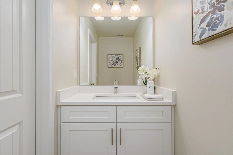 Furnished interior in a model home at Hidden Woods in Melbourne (Image 15).