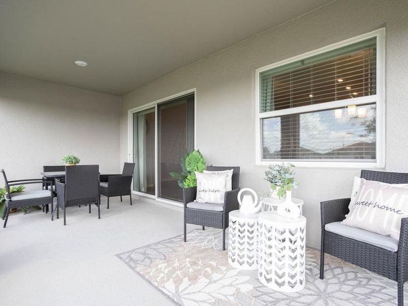 And, your entertaining space extends outdoors with an included covered lanai - Serendipity home plan