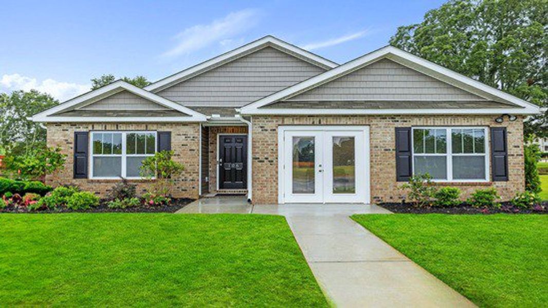 Front exterior of a home in the Cascade Point community, located in Seneca, SC (Image 1).