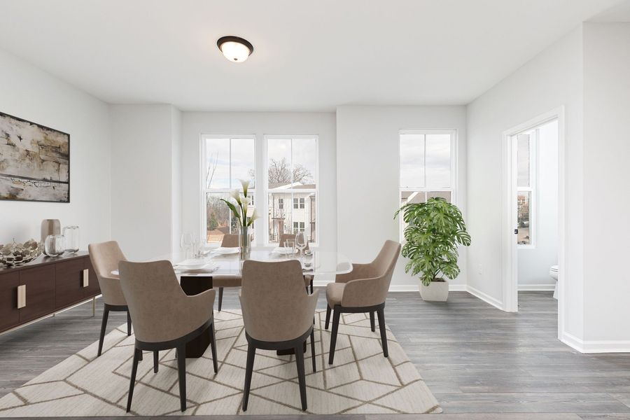 Entertaining made easy with bright dining areas adjacent to the kitchen