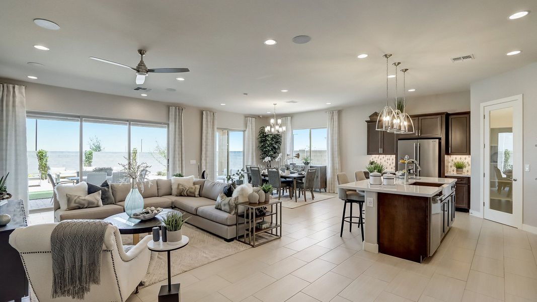 Furnished interior in a model home at Canyon Views - Hacienda in Litchfield Park (Image 10).