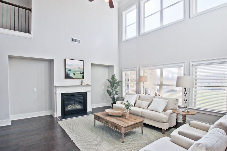 Furnished interior in a model home at Durham Lakes in Fairburn (Image 3).