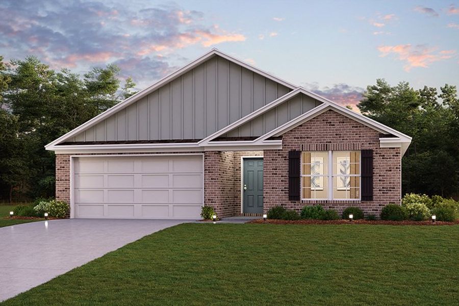 A house with a garage. A house with a garage.