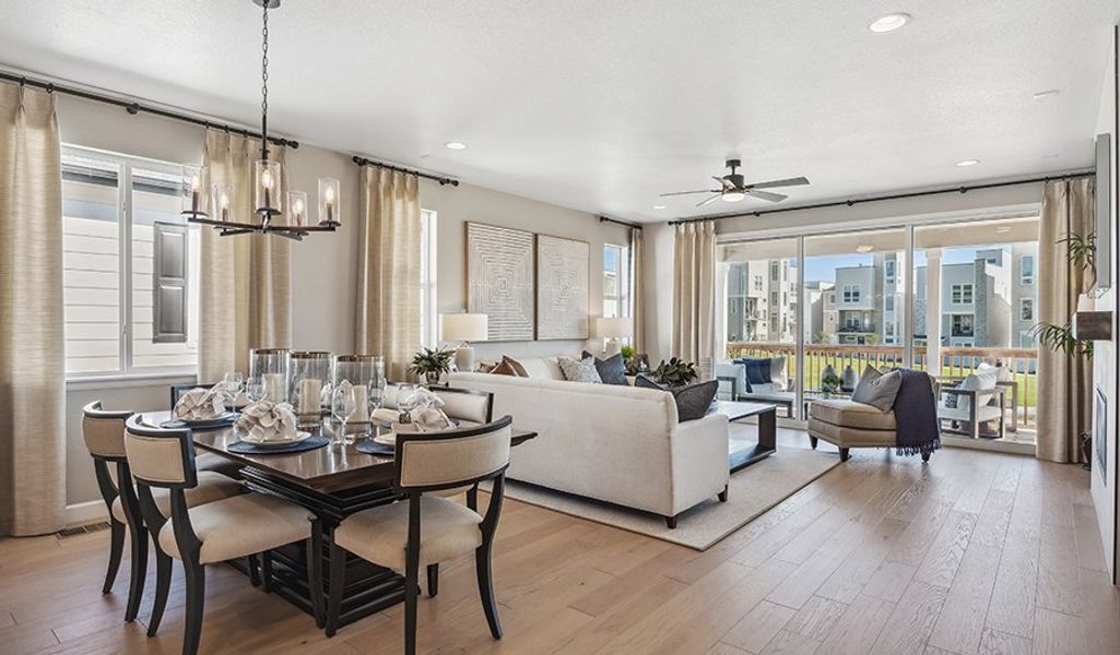 Furnished interior in a model home at Villa Bella in Pueblo (Image 33).