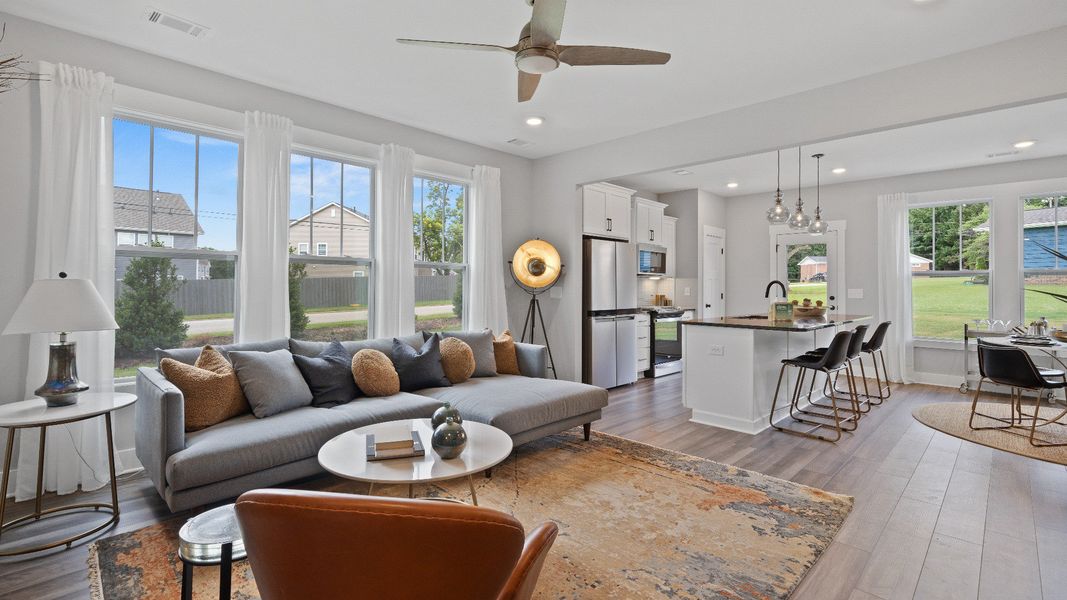 Furnished interior in a model home at Gresham Station in Simpsonville (Image 10).