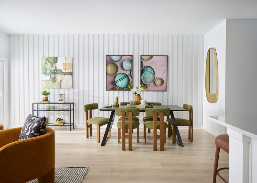 Furnished interior in a model home at Nexus Townhomes in Gallatin (Image 8).