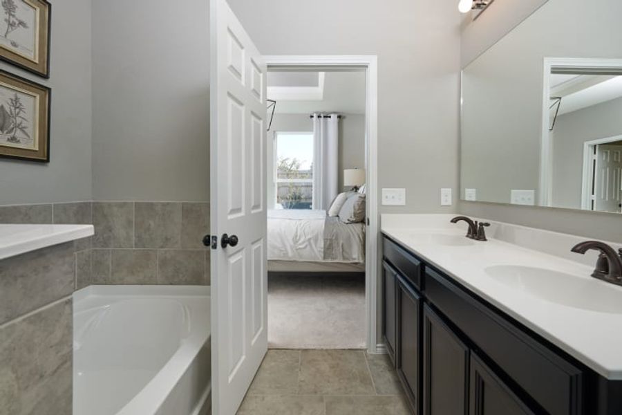 Furnished interior in a model home at Elley Crossing in New Braunfels (Image 25).