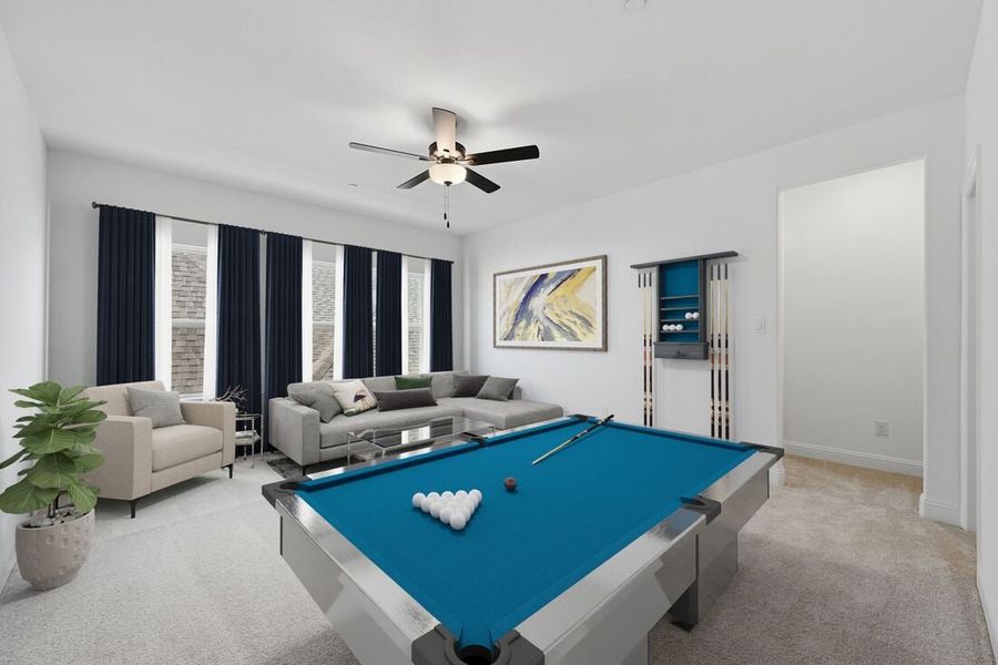 Furnished interior in a model home at The Ridge at Northlake 70s in Northlake (Image 45).