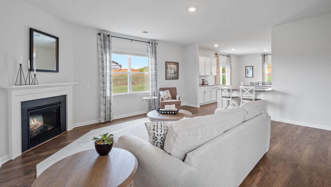 Furnished interior in a model home at Brookside Farms in Greer (Image 18).