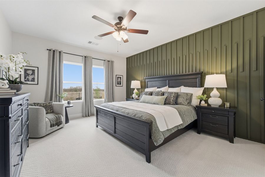 Furnished interior in a model home at Infinity Square in Kyle (Image 26).