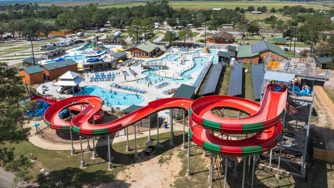 Yogi Bear’s Jellystone Park water park aerial Yogi Bear’s Jellystone Park water park aerial