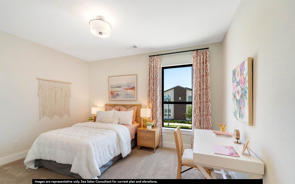 Furnished interior in a model home at The Summit at Center Stage in Keller (Image 15).