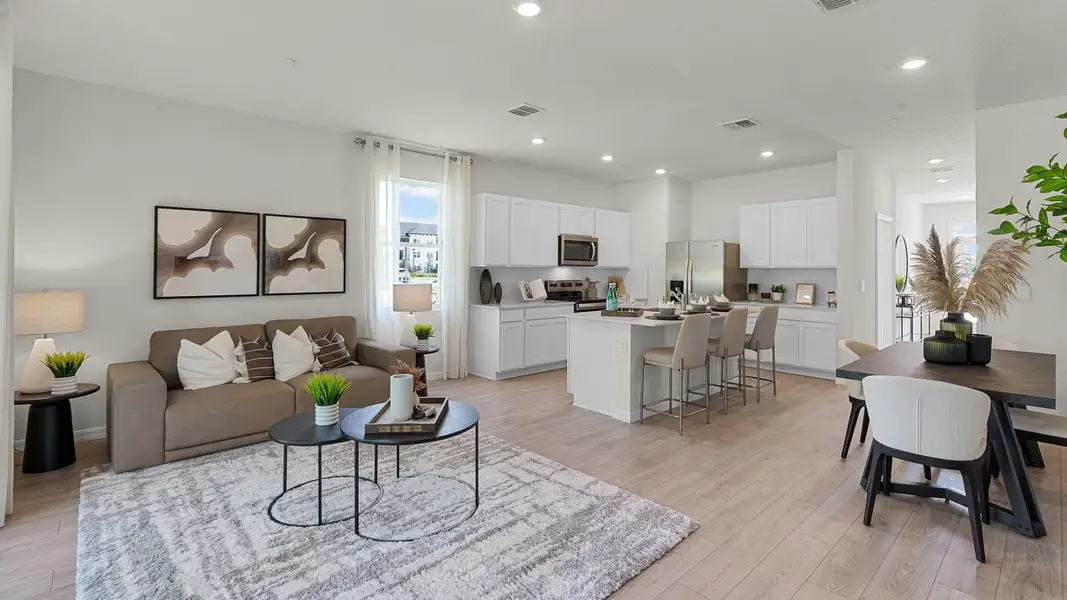 Furnished interior in a model home at Towns at Summit in Deland (Image 15). Furnished interior in a model home at Towns at Summit in Deland (Image 15).