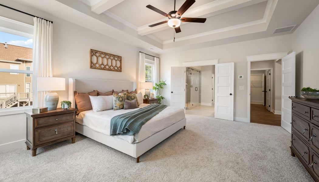 Furnished interior in a model home at Pinecrest Ridge in Dacula (Image 32).