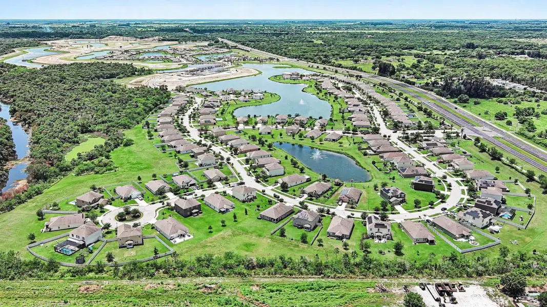 Aerial view of the Creekside community in Fort Pierce, FL, showing layout and nearby surroundings (Image 12).