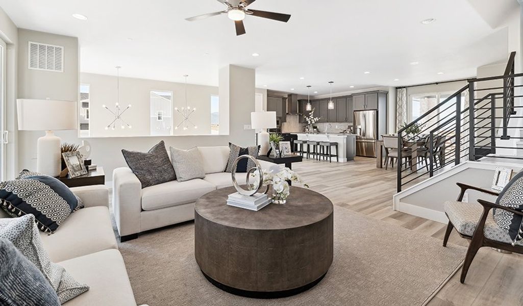 Furnished interior in a model home at The Summit at Meridian in Englewood (Image 20).