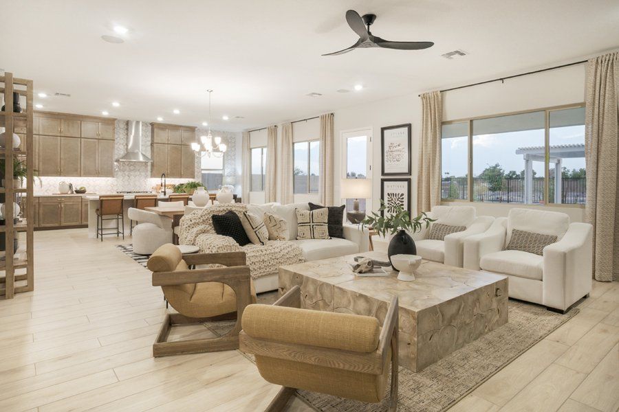 Furnished interior in a model home at Salero in Laveen (Image 10).