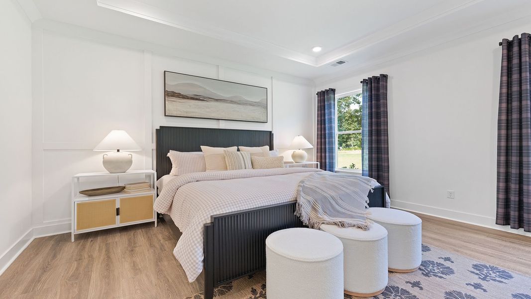 Furnished interior in a model home at Seven Oaks in Greenwood (Image 24).