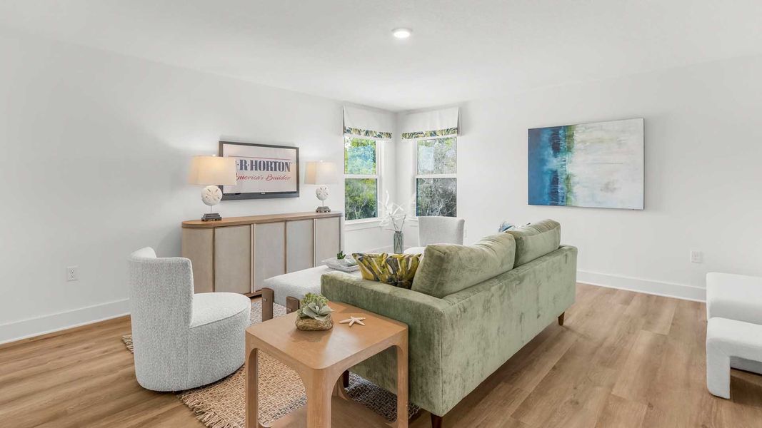 Furnished interior in a model home at Colonial East in Panama City Beach (Image 12).