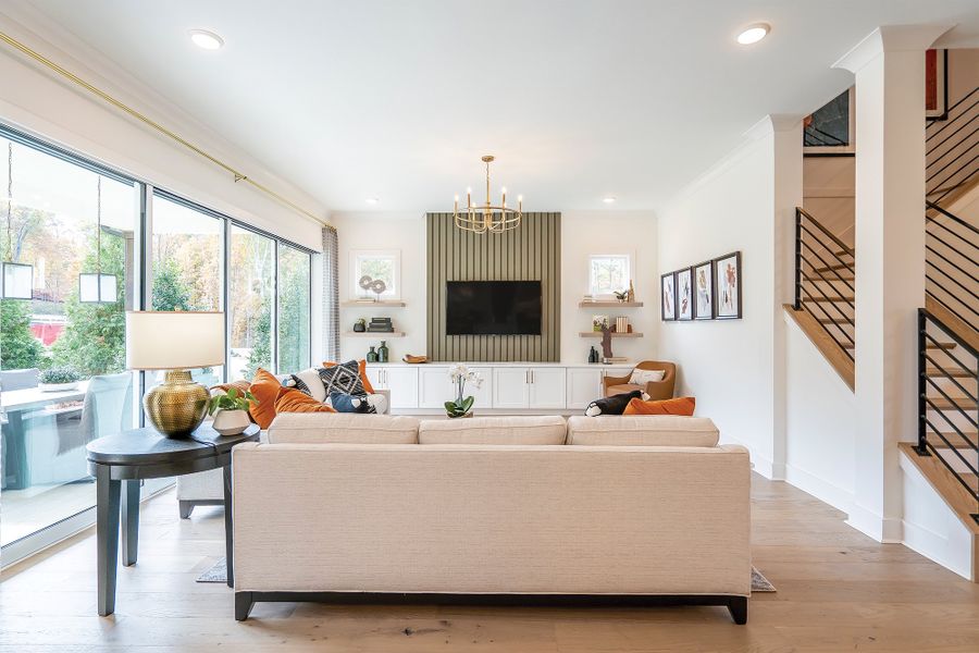 Furnished interior in a model home at Meadow Brook Farms in Cumming (Image 5).