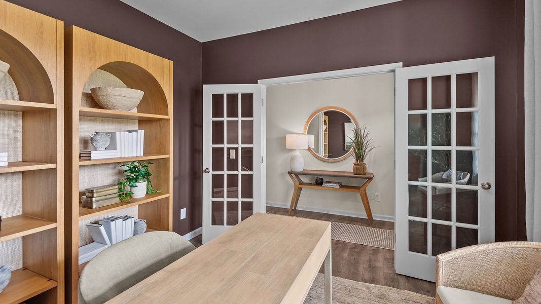 Furnished interior in a model home at The Preserve at Kinsley in Jamestown (Image 4).