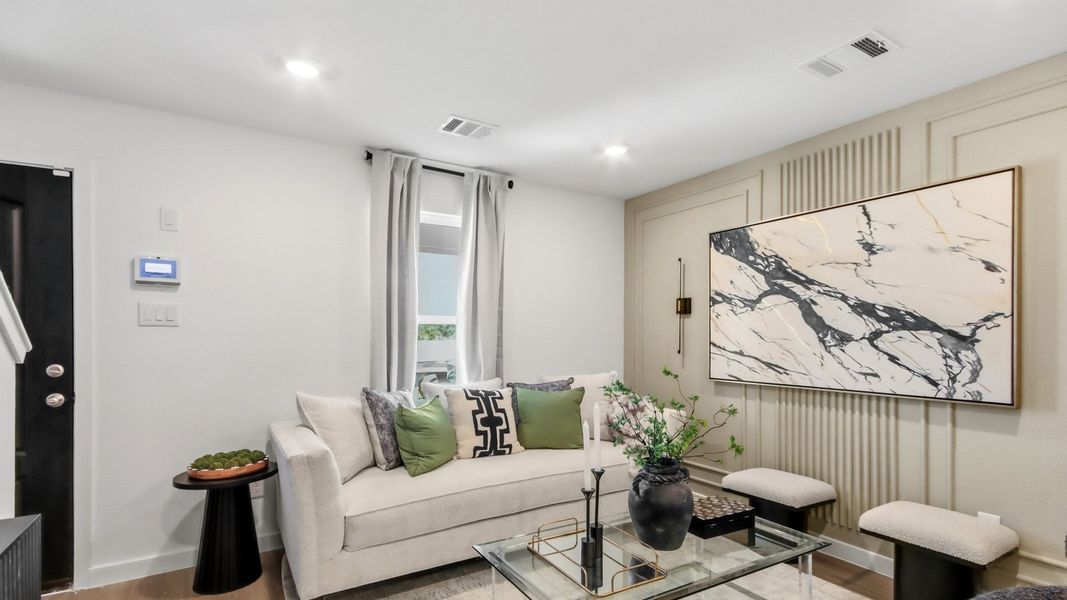 Furnished interior in a model home at Baron Village in Conroe (Image 9). Furnished interior in a model home at Baron Village in Conroe (Image 9).