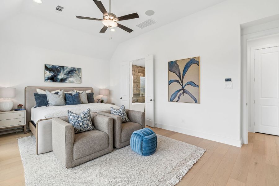Furnished interior in a model home at Landmark in Denton (Image 32).